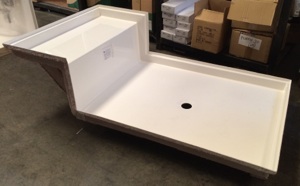 finished shower pan