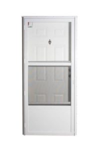 Knocker Viewer 6 Panel Steel Combo Door