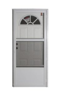 Fan 6 Panel Steel Combo Door