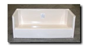 54x27 Fiberglass Shower Pan With 9-1/2" Step
