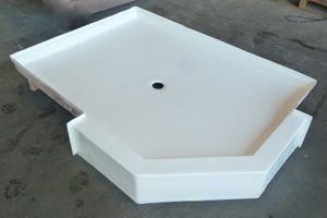 48x66 Fiberglass Luxury Shower Pan (White or Bone)