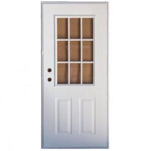Steel 6 Panel Door With Cottage Window