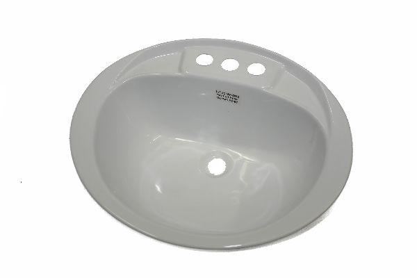 17"x20" Mobile Home Plastic Oval Lavatory Sink