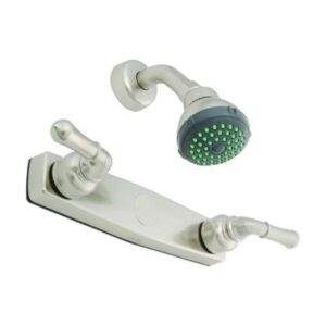 8" Plastic Shower Faucet With Shower Head - Brushed Nickel