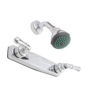 8" Plastic Shower Faucet With Shower Head - Chrome