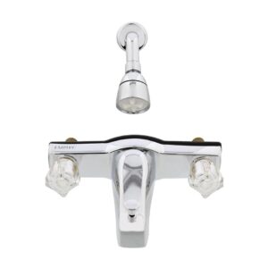 8" Offset Tub & Shower Faucet With Shower Head - Chrome