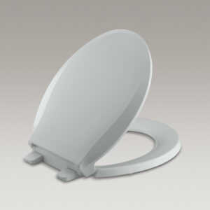 Round Plastic Toilet Seat (White or Bone)