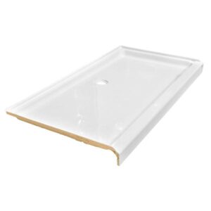 54x27 Fiberglass Shower Pan With 3-1/2" Step