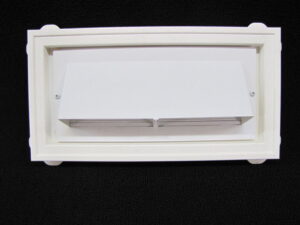 Outside Vent Non Louver With Siding Receiver - White