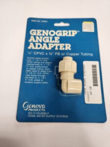 Genogrip Angle Adapter - 1/2" CPVC X 3/8" PB or Copper