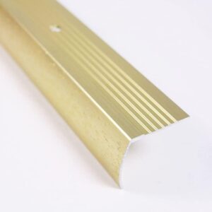 1 1/8" X 1 1/8" X 36" Hammered Gold Stair Nosing