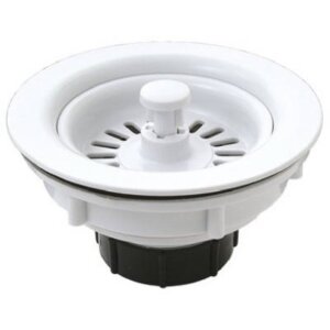 PVC Sink Basket With Strainer - White