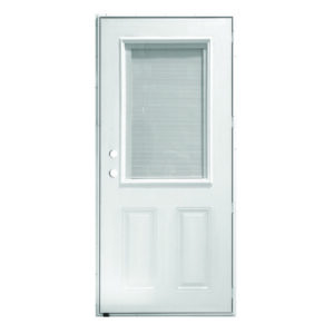 Steel 6 Panel Mobile Home Outswing Door With Mini-Blind Window