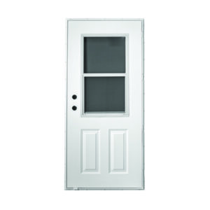 Steel 6 Panel Mobile Home Outswing Door with Vertical Slider Window