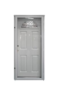 Fiberglass Mobile Home Combo Door With Fan Window And All Glass Storm Door