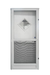 Fiberglass Mobile Home Combo Door With Diamond Window