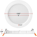 6&quot; 14W 1100 Lumens LED Downlight - 4000K Cool White