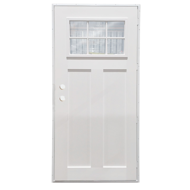 6 Panel Outswing Fiberglass Door With 6 Lite