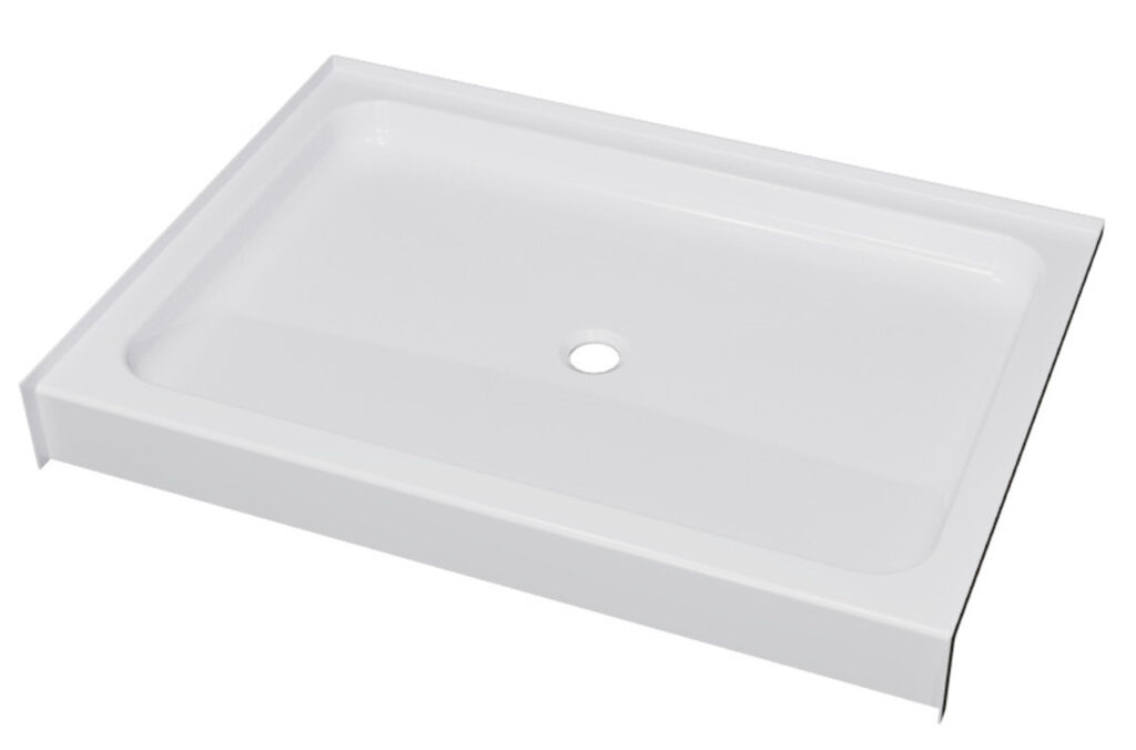 60X42 Shower Pan With Center Drain (White)